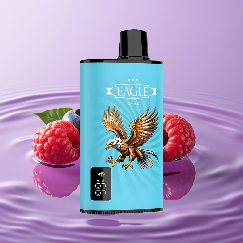 JNR EAGLE Smart 23000 نفث سحبة إلكترونية - توت أزرق وعنب أحمر حامض، شاشة رقمية، 25مل، 2 نيكوتين