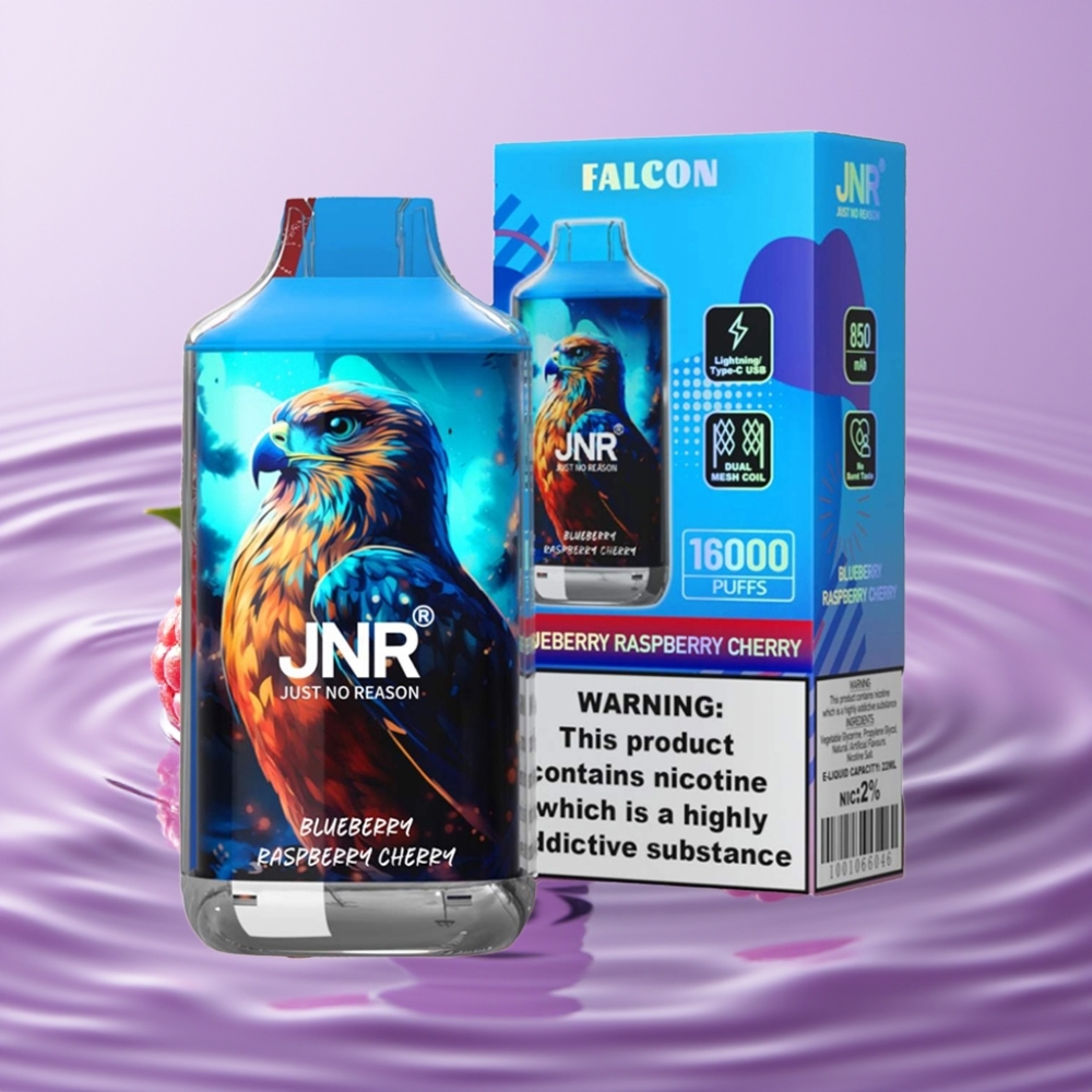 JNR Falcon 16000 Puffs توت أزرق توت أحمر كرز - 850 ملي امبير 22 مل شاشة LED