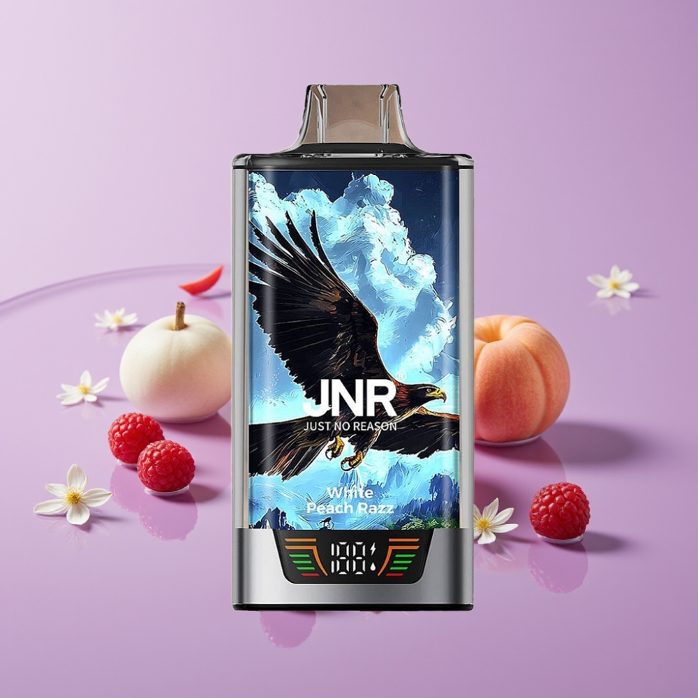JNR Falcon Pro 28000 المبخرة الإلكترونية - خوخ أبيض وراز - 30مل/950مللي أمبير/5 نيكوتين