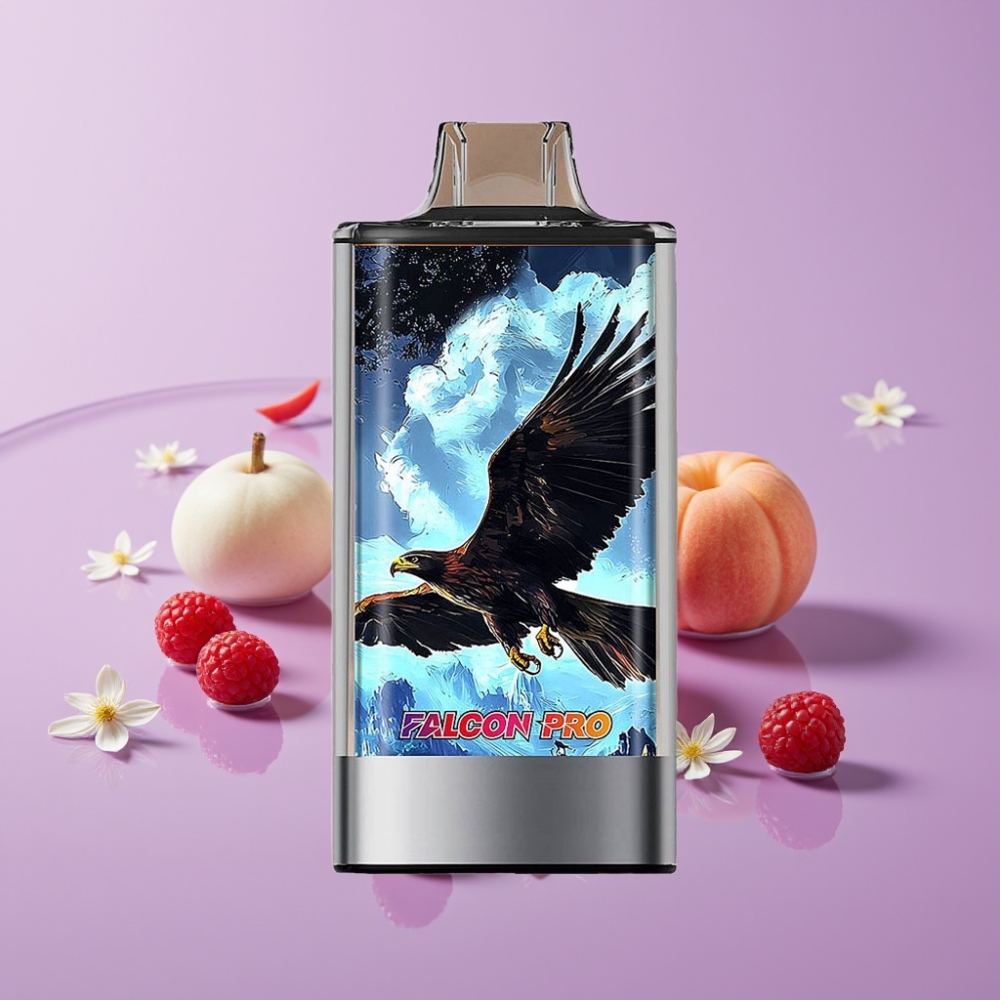 JNR Falcon Pro 28000 المبخرة الإلكترونية - خوخ أبيض وراز - 30مل/950مللي أمبير/5 نيكوتين