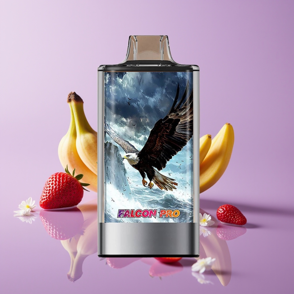 JNR Falcon Pro 28000 سجارة إلكترونية فراولة موز - 30مل/950مللي أمبير/28000 نفخة