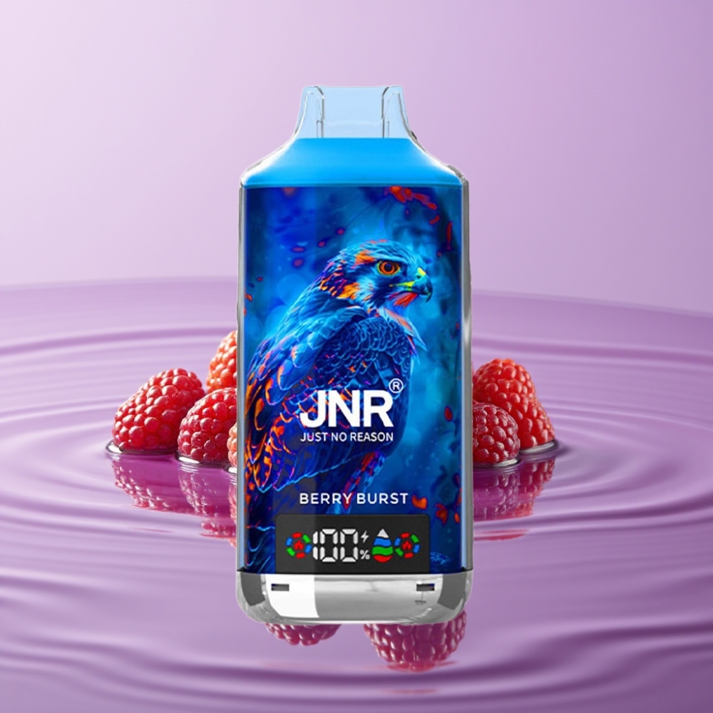 JNR Falcon X 18000 Puffs - توت متفجر، 750mAh، شحن نوع-C، شاشة رقمية
