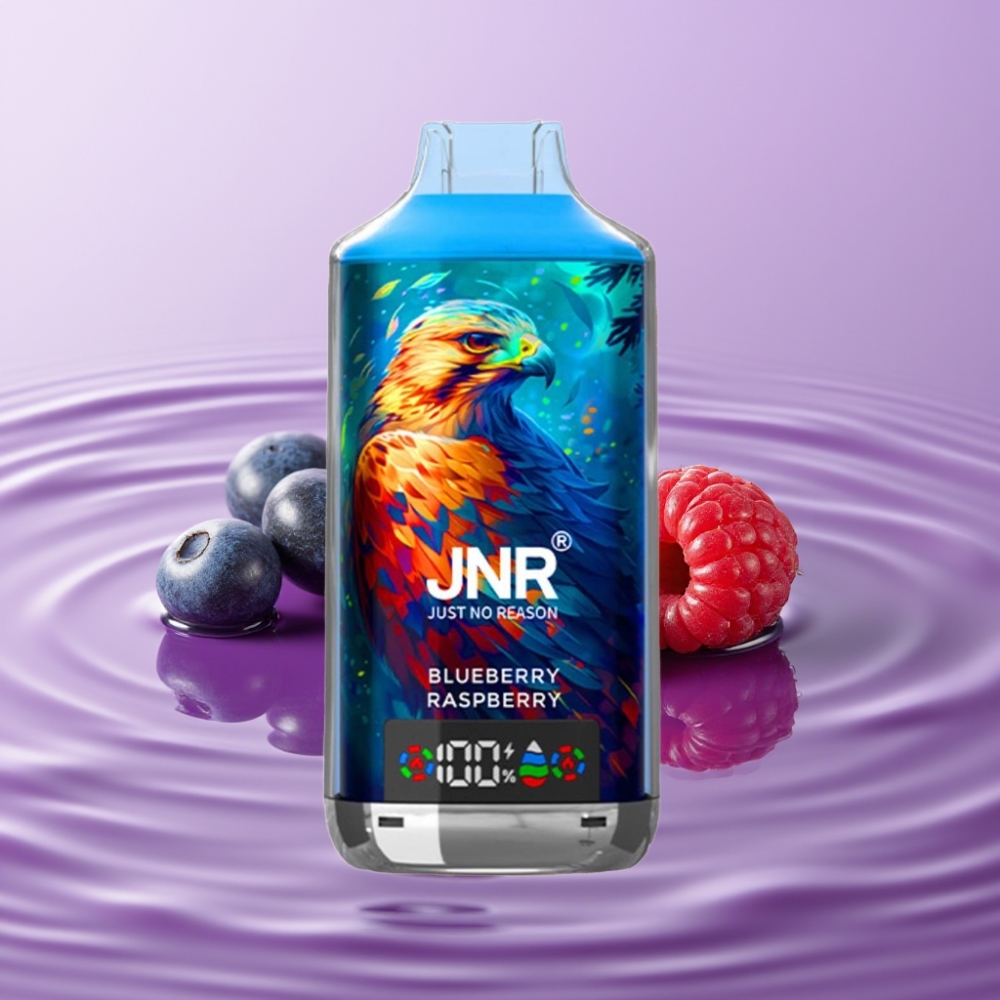 JNR Falcon X 18000 Puffs توت أزرق وتوت العُلّيق - 750mAh، 24ml، شاشة رقمية