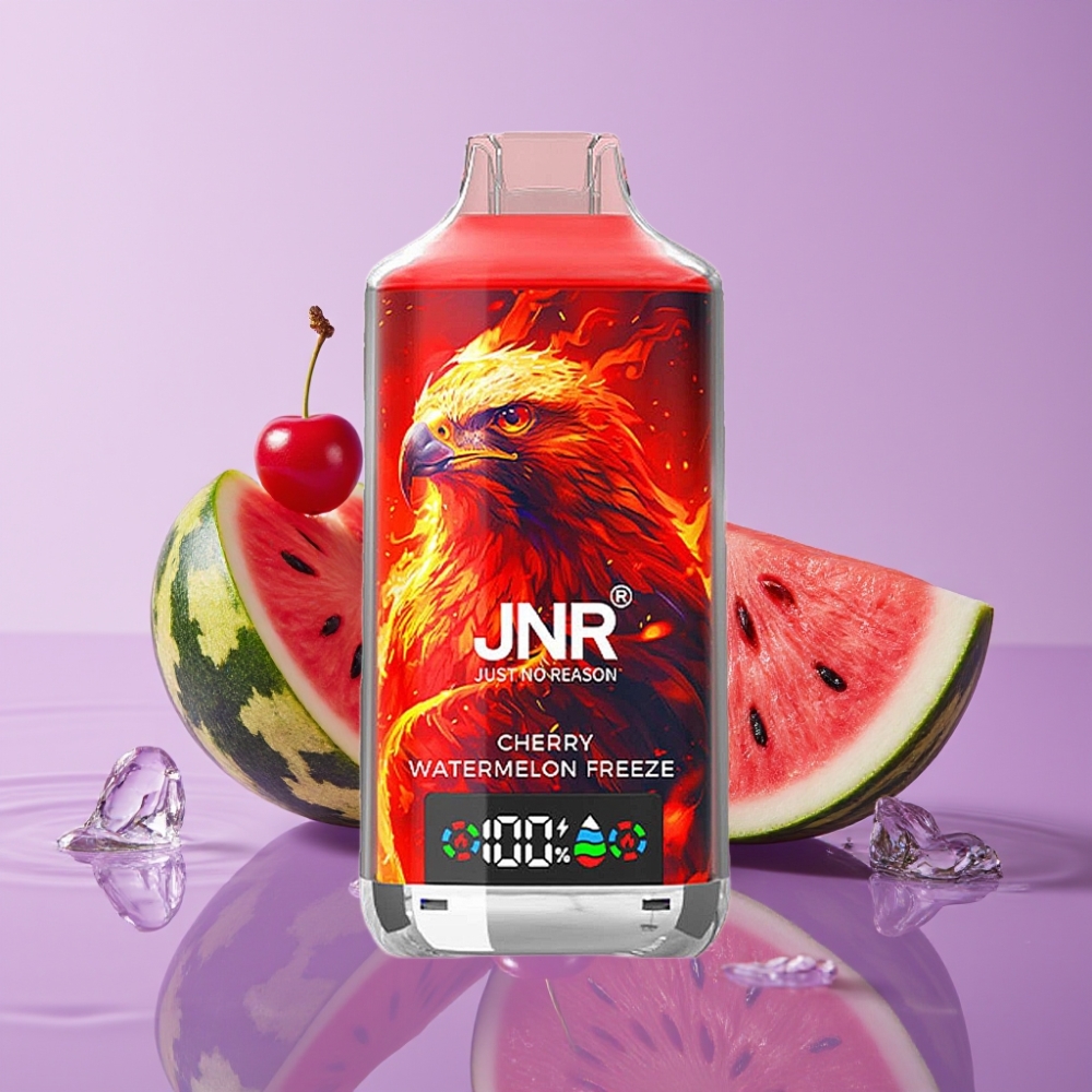 JNR Falcon X 18000 Puffs كرز بطيخ مثلج - 24مل/750مللي أمبير/شاشة رقمية/نوع-C