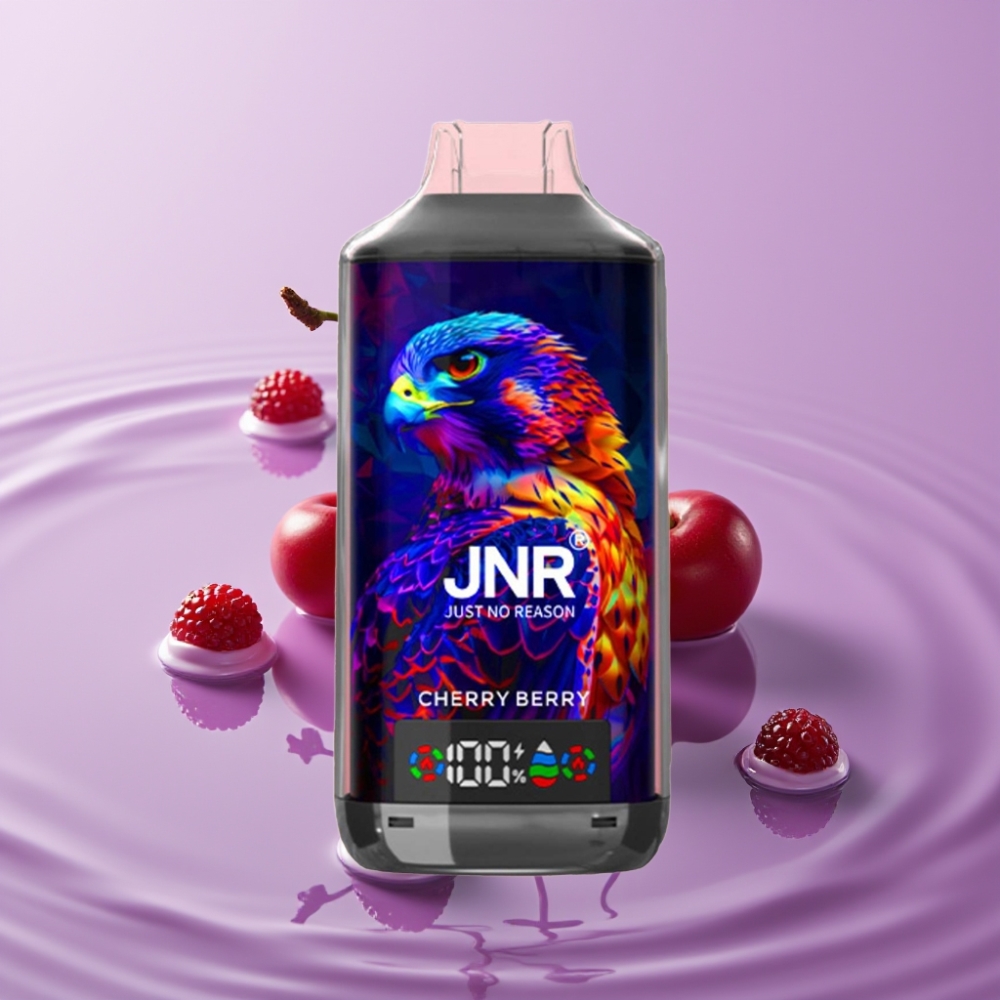 JNR Falcon X 18000 Puffs كرزي بيري - 750mAh، 24مل، شاشة رقمية، شحن Type-C