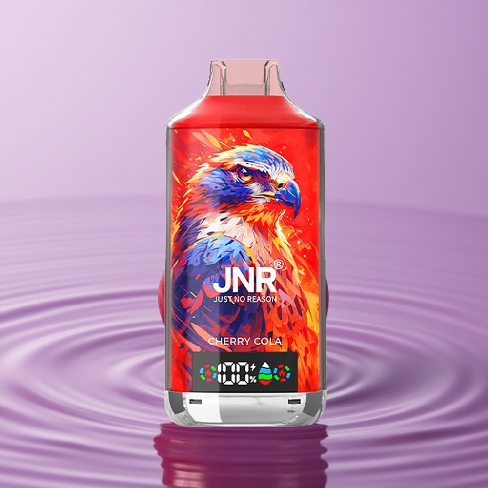 JNR Falcon X 18000 نفحة - كرز - شاشة رقمية، شحن نوع-C، 24مل، 750مللي أمبير
