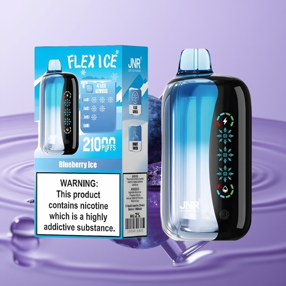 JNR Flex Ice 21000 نفحة - تبريد قابل للتعديل، شاشة لمس، 26مل عصير، نوع-C