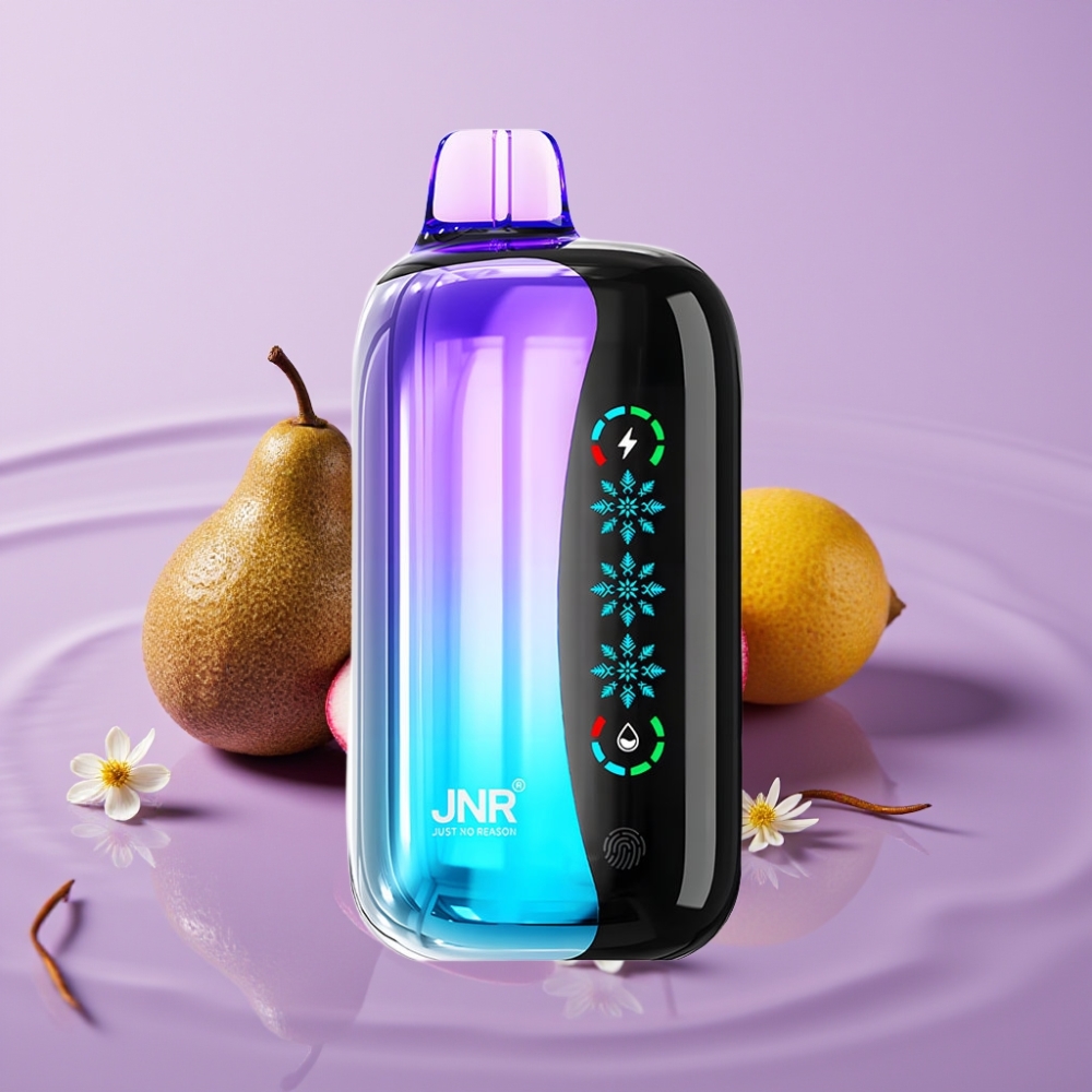JNR Flex Ice 21000 نَفَثات تبخير قابل للتخلص منه بنكهة الكيوي والباشن فروت والجوافة - 26مل، شاشة لمس، شحن Type-C