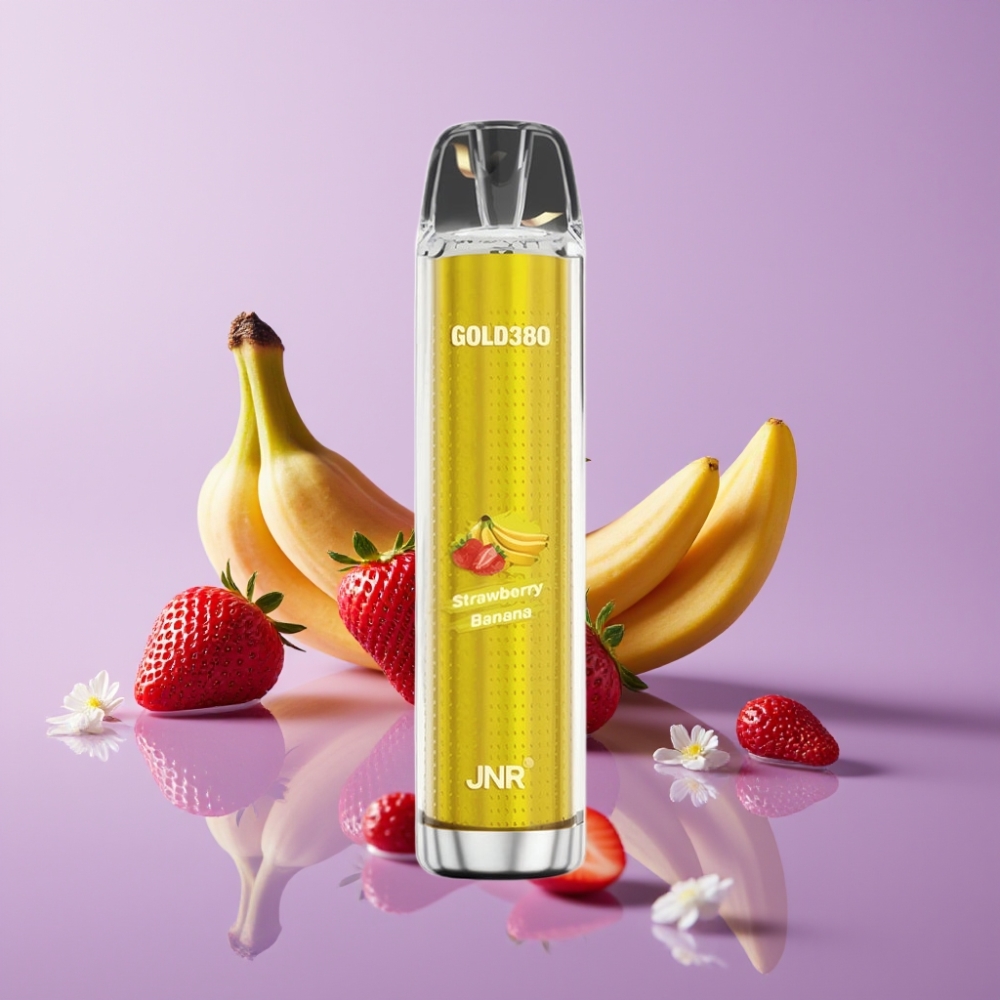 JNR Gold380 6000 نفث ستروبيري موز - 1500 مللي أمبير، 13 مل، 10 أوم