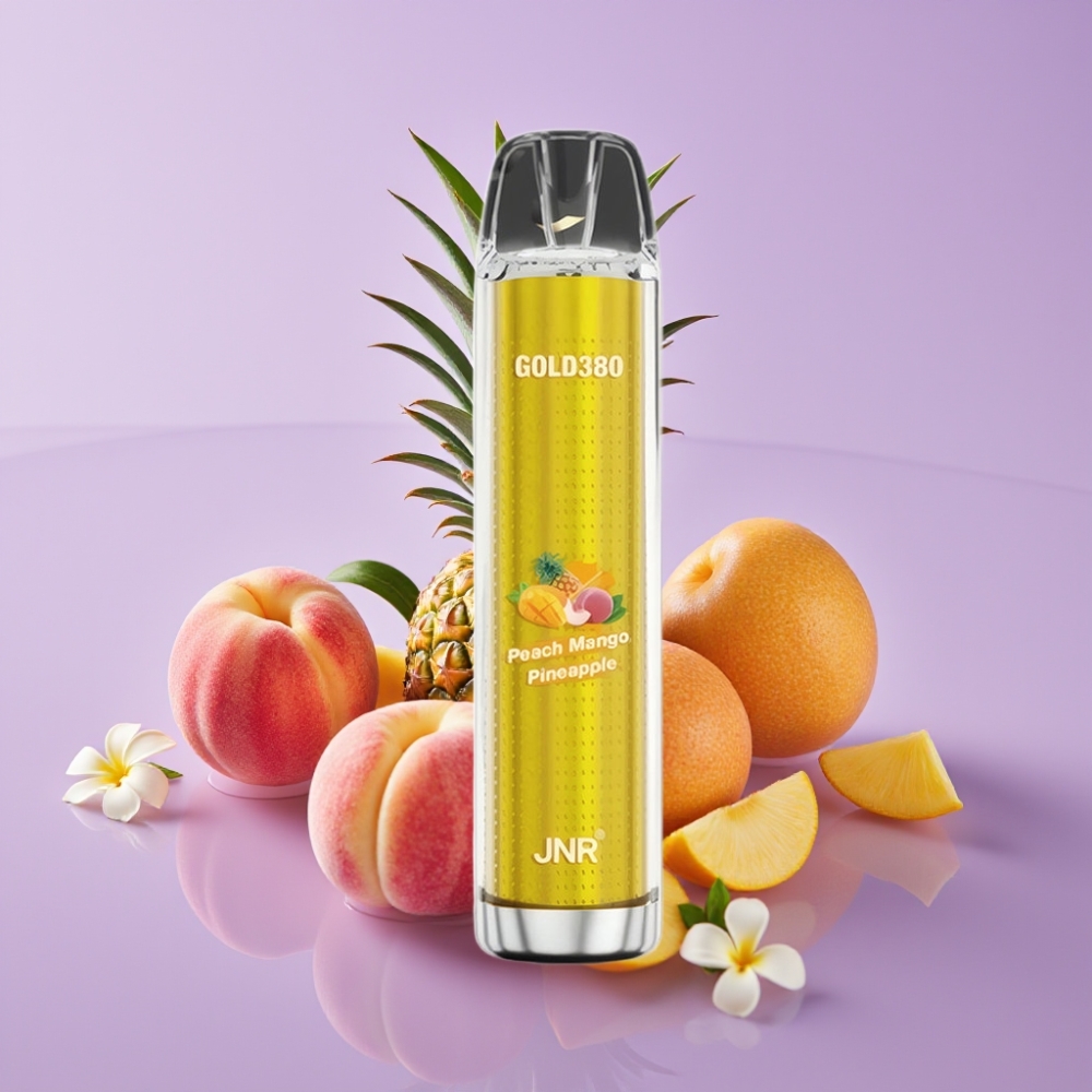 JNR Gold380 6000 نفث سجارة إلكترونية خوخ مانجو أناناس 6000 نفث 1500 مللي أمبير 13 مل
