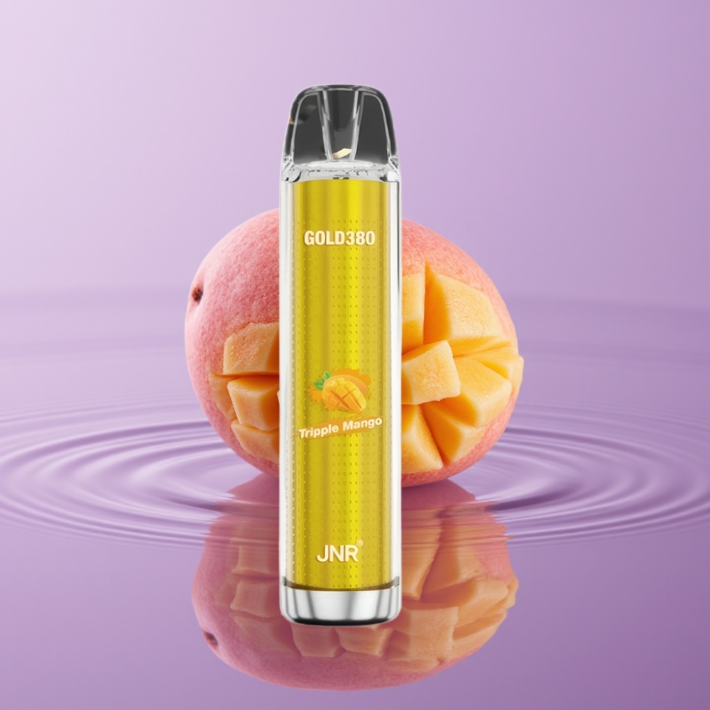 JNR Gold380 6000 نفث سيجارة إلكترونية تستخدم لمرة واحدة مانجو ثلاثي 1500mAh 13ml