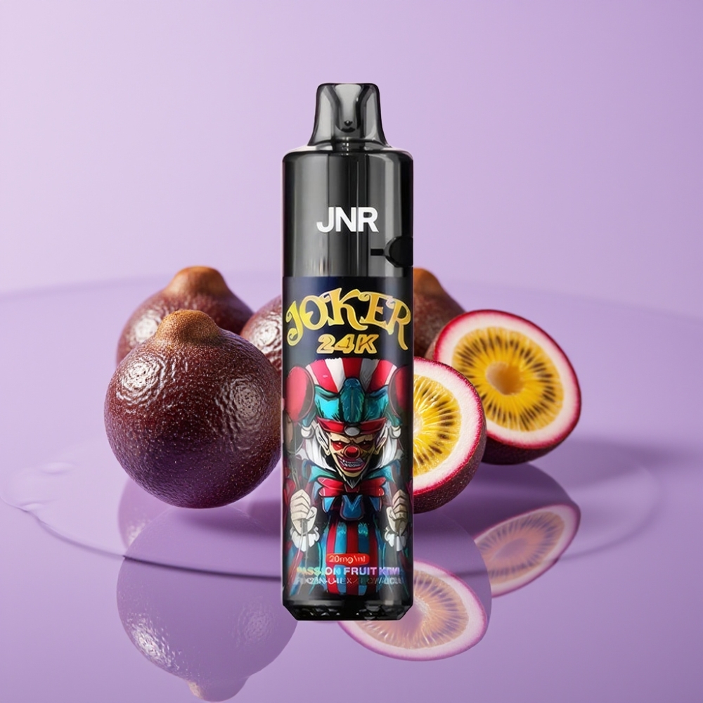 JNR Joker 24000 Puffs Disposable Vape فاكهة العاطفة والكيوي - 2+10مل، 800 مللي أمبير، شحن Type-C
