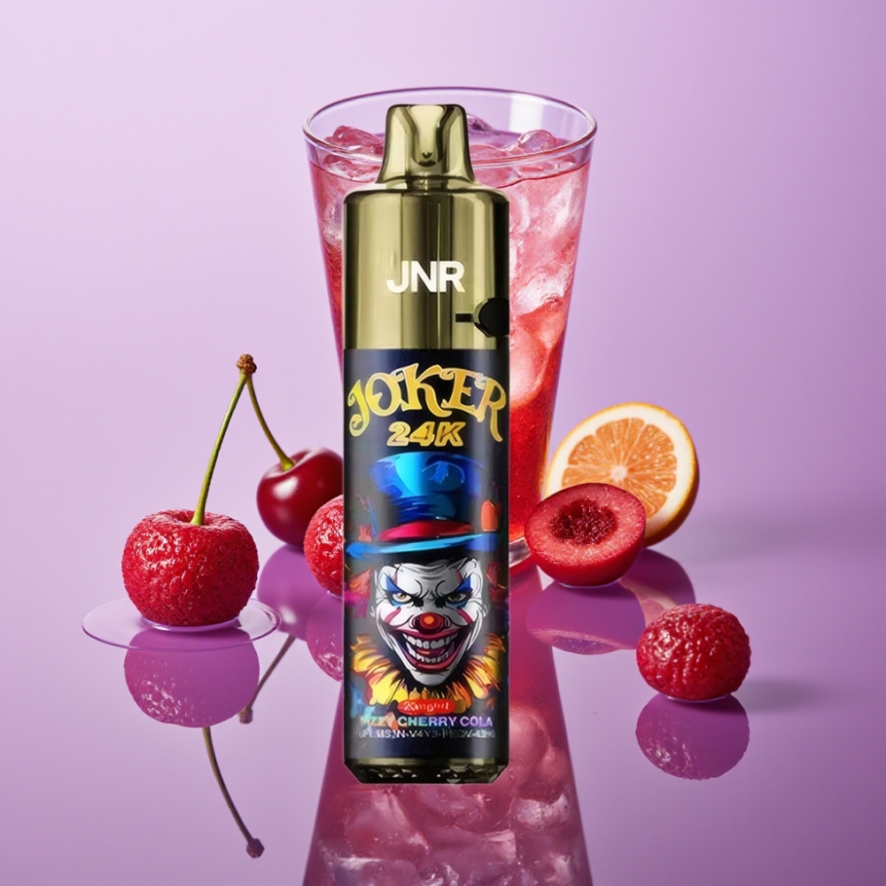 JNR Joker 24K Puffs Disposable Vape - كرز كولا فوار - 24000 نَفخة، 2+10 مل، بطارية 800 مللي أمبير