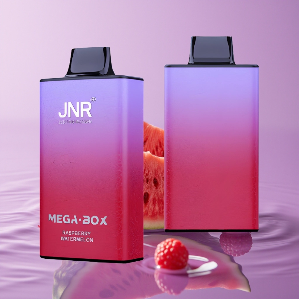 JNR Mega Box 25000 نفخة - توت العليق البطيخ، 30ml، 850mAh، شحن Type-C