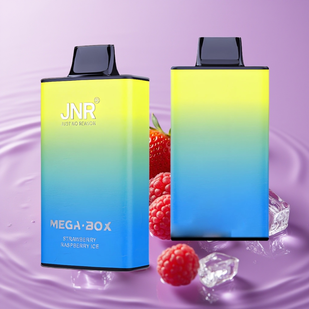 JNR Mega Box 25000 نفخة - فراولة توت ثلج، 30مل عصير، 850مAh، شحن Type-C