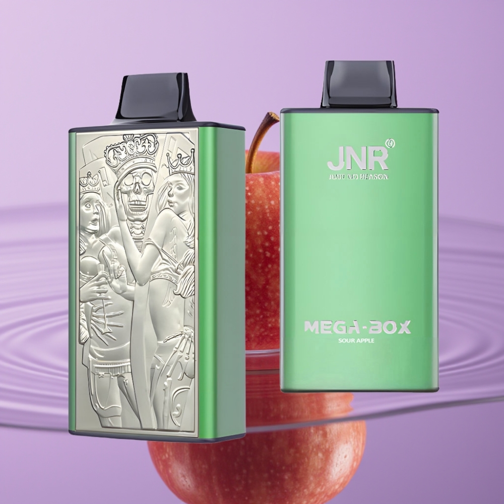 JNR Mega Box 25000 نفخة سول أبل - 30مل سعة، 850مل بطارية، شحن Type-C
