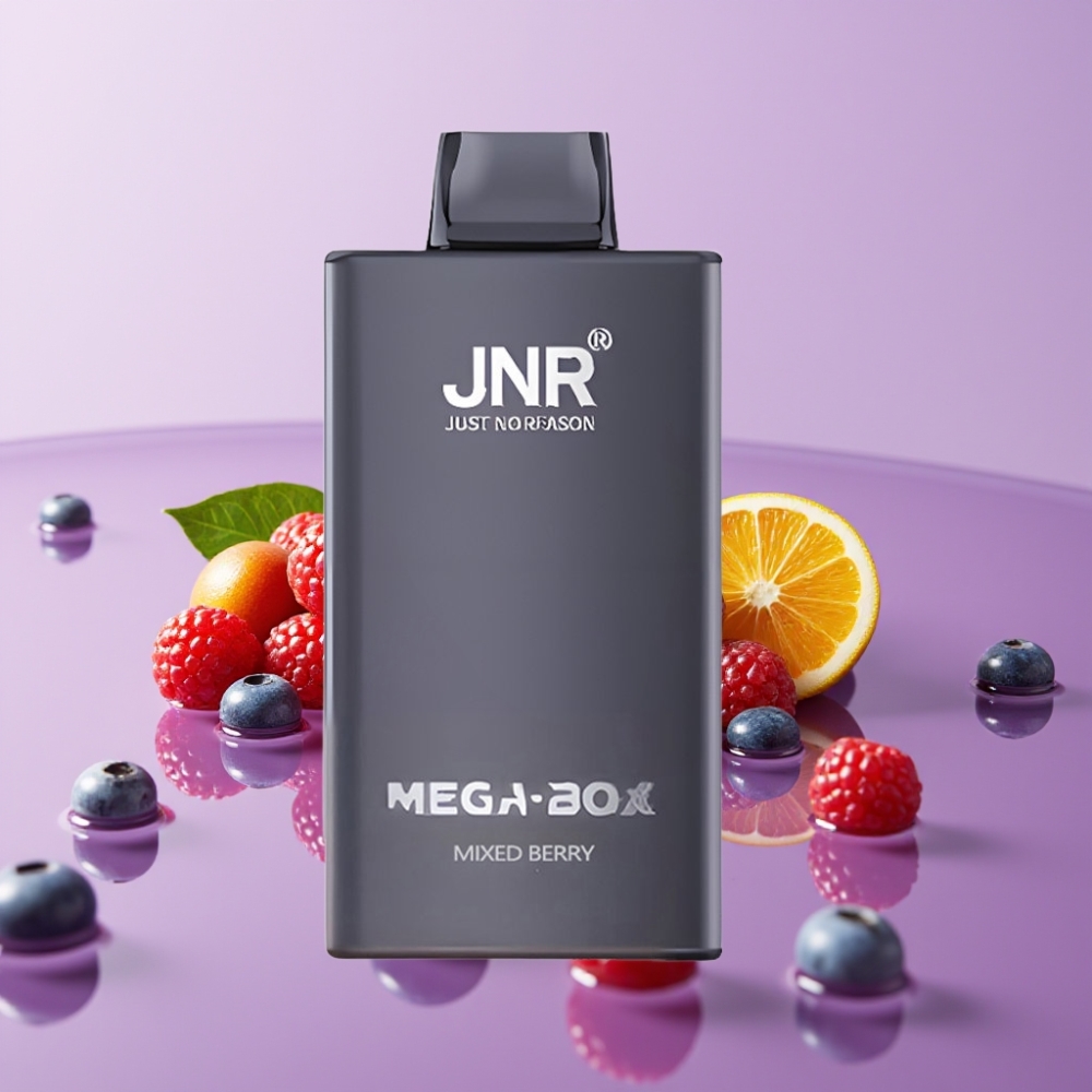 JNR Mega Box 25000 نفخة سيجارة إلكترونية ذات استخدام لمرة واحدة بنكهة التوت المختلط - 30مل/850مللي أمبير