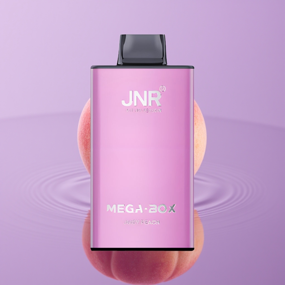 JNR Mega Box 25000 نفخة سيجارة إلكترونية قابلة للتصريف بنكهة الخوخ العصيري - 30مل/850مللي أمبير/شحن سريع Type-C