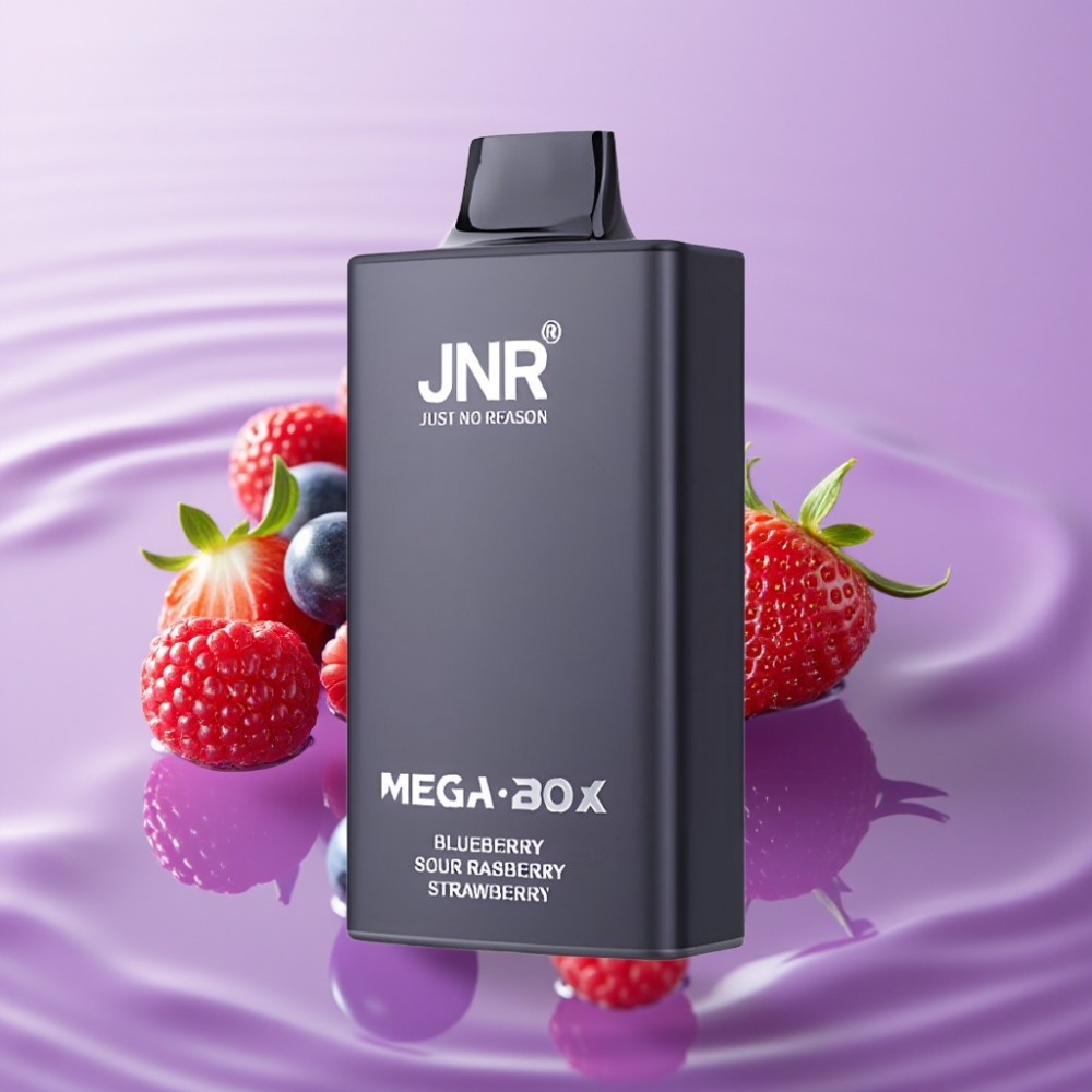 JNR Mega Box 25000 نفخة فيب قابل للتصريف بنكهة التوت البري والفراولة الحامضة - 30مل، 850مAh، شحن Type-C