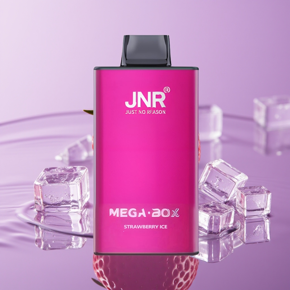 JNR Mega Box 25000 نفخة فيب قابل للتصريف بنكهة الفراولة آيس - 30مل / 850مللي أمبير / شحن نوع سي