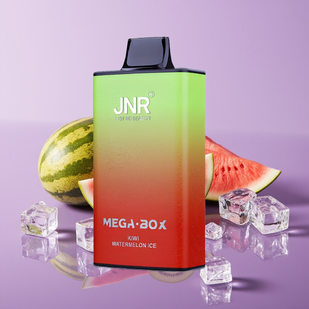 JNR Mega Box 25000 نَفخة جهاز تبخير يمكن التخلص منه كيوي بطيخ مثلج - 30مل/850مللي أمبير/شحن نوع-C