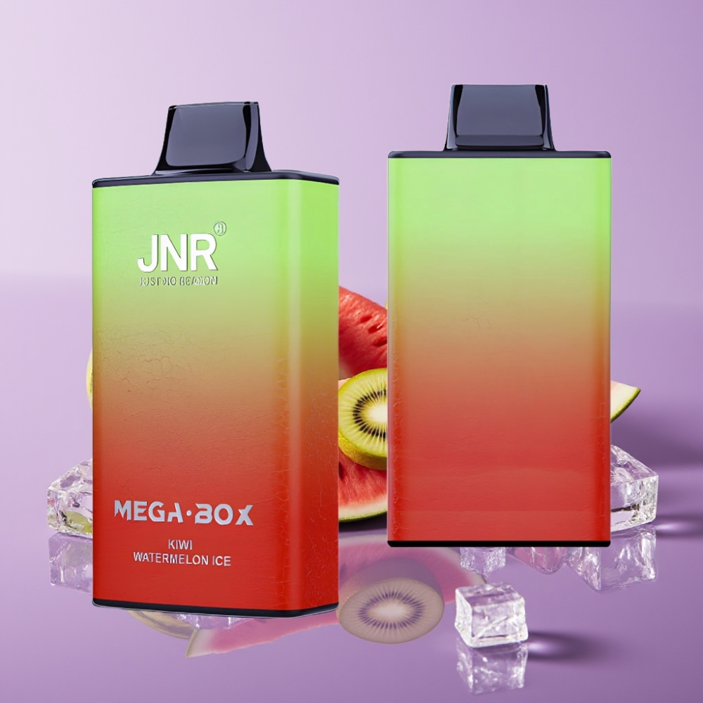 JNR Mega Box 25000 نَفخة جهاز تبخير يمكن التخلص منه كيوي بطيخ مثلج - 30مل/850مللي أمبير/شحن نوع-C