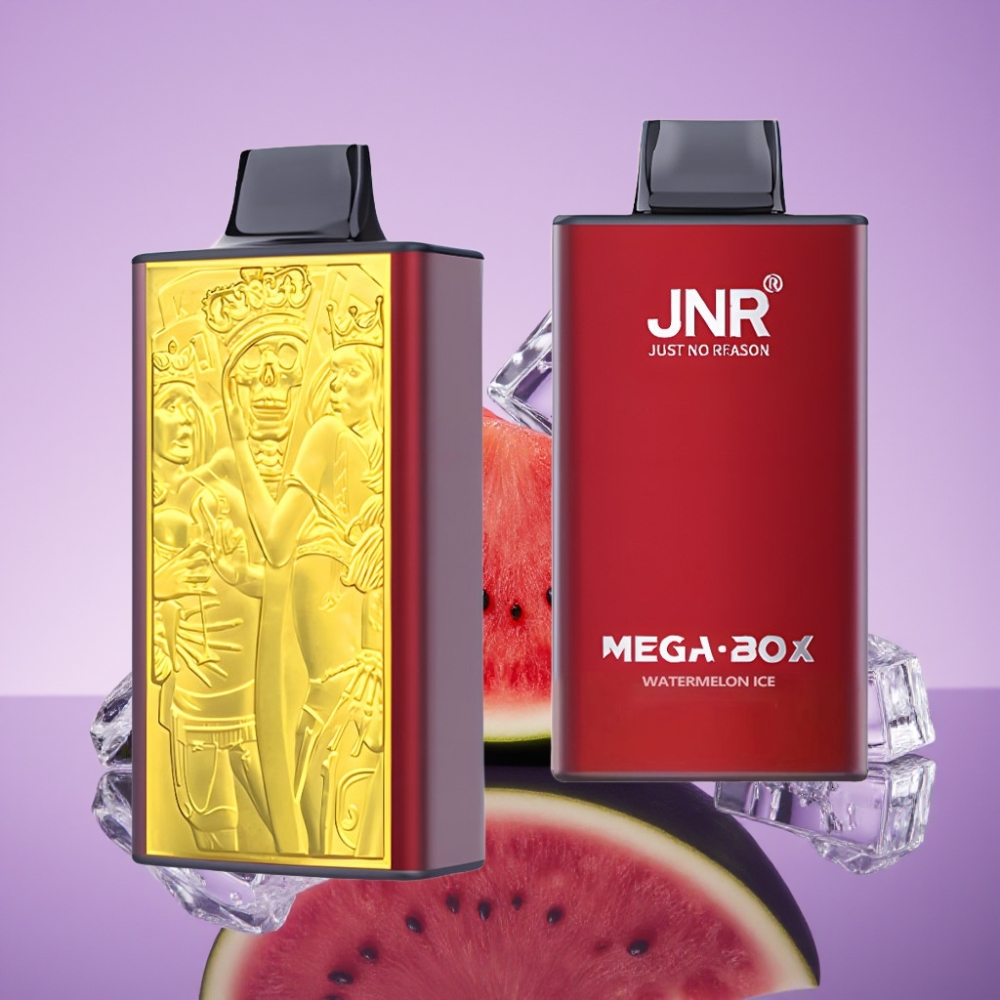 JNR Mega Box 25000 نَفخة سيجارة إلكترونية يمكن التخلص منها بنكهة البطيخ المثلج - 30مل، 850مللي أمبير، شحن Type-C