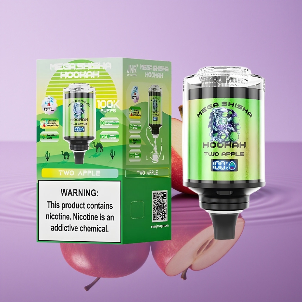 JNR Mega Shisha Hookah 100K ، شاشة ذكية ، شحن سريع