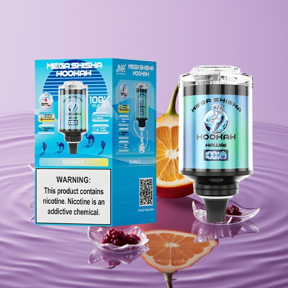 JNR Mega Shisha Hookah 100K نَفث، 60ml سعة، 2200mAh بطارية