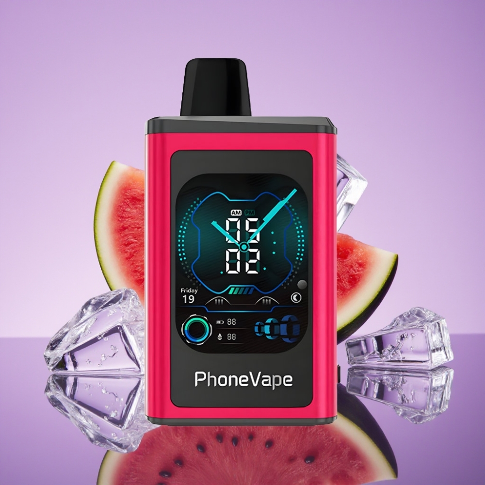 JNR PhoneVape 30000 نفخة بخار قابل للتخلص منه بطارية 850mAh شاشة كاملة بنكهة بطيخ مثلج
