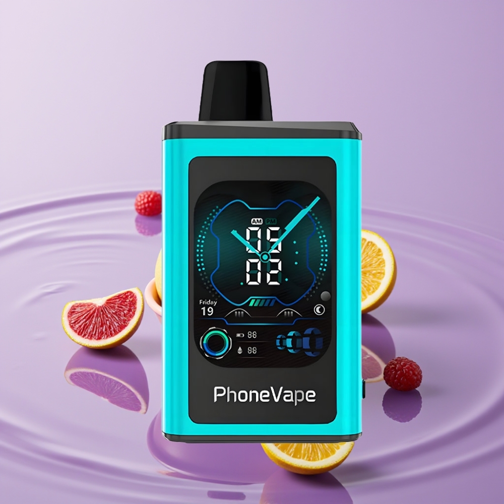 JNR PhoneVape 30000 نفخة سيجارة إلكترونية شحن بـ Type-C تحكم بالتطبيق نكهة ميامي منت
