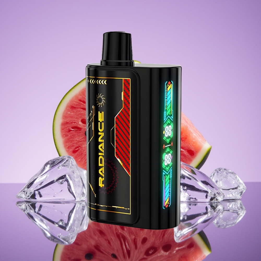 JNR Radiance 31000 Puffs Disposable Vape بطيخ مثلج - 28مل، شاشة ذكية، بطارية 950 مللي أمبير