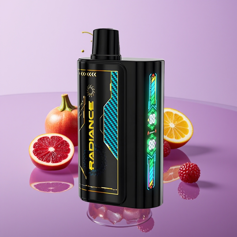JNR Radiance 31000 نفخة - شيشة إلكترونية بنكهة الكرز الغازي والكولا - 28مل، بطارية 950 مللي أمبير، شاشة ذكية