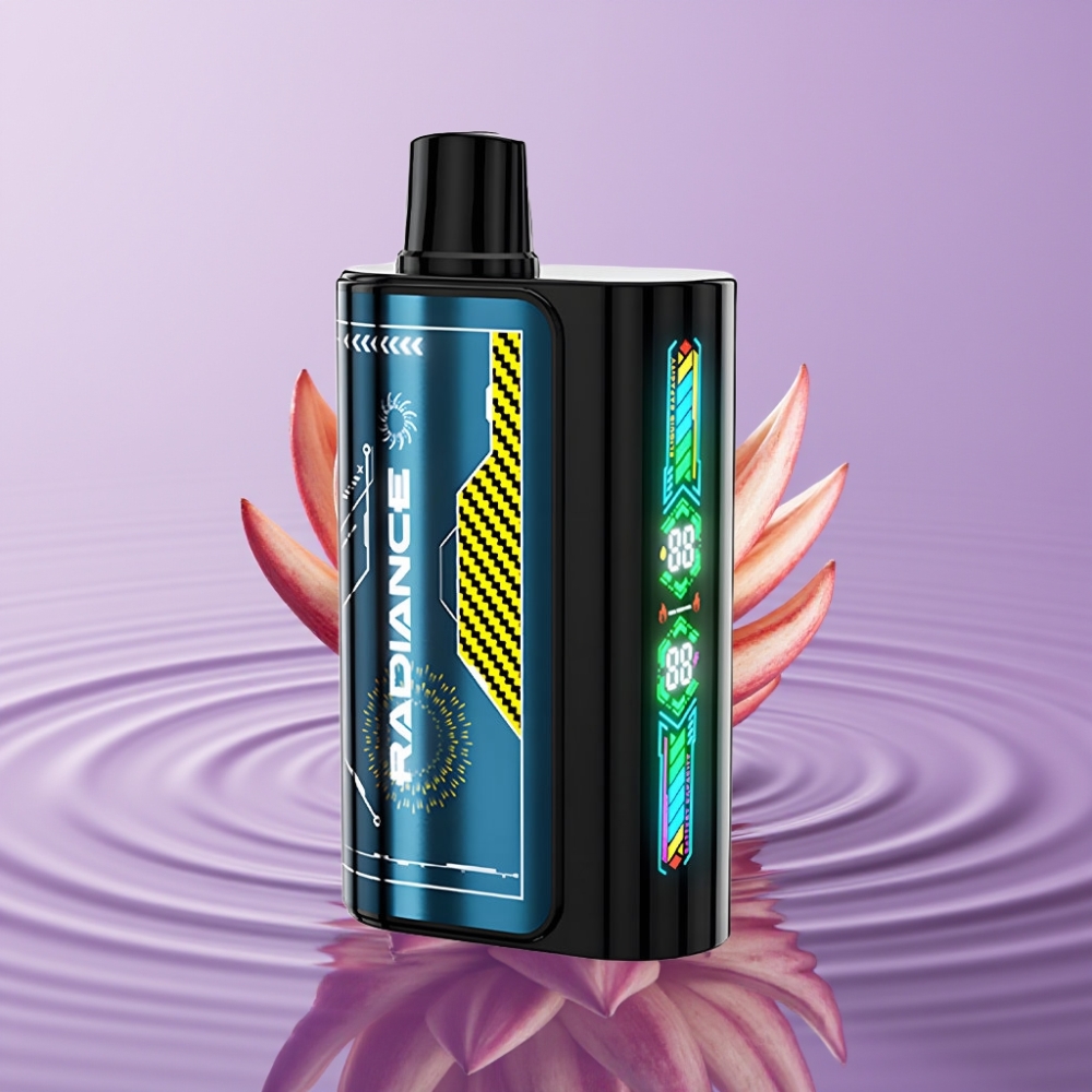 JNR Radiance 31000 نفخة جهاز تبخير قابل للتصرف بنكهة هاواي - 28مل، شاشة ذكية، بطارية 950 مللي أمبير