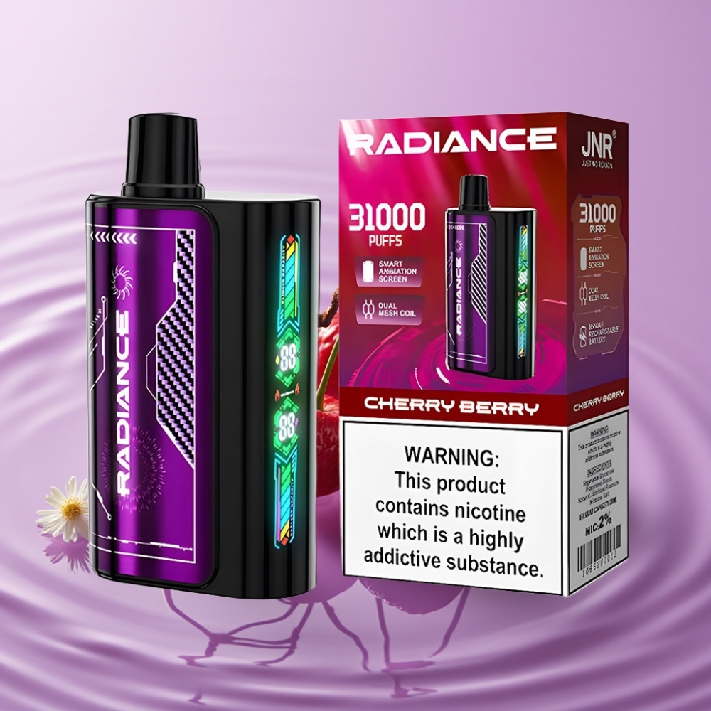 JNR Radiance 31000 نفخة شيشة إلكترونية CHERRY BERRY 28مل 950 مللي أمبير