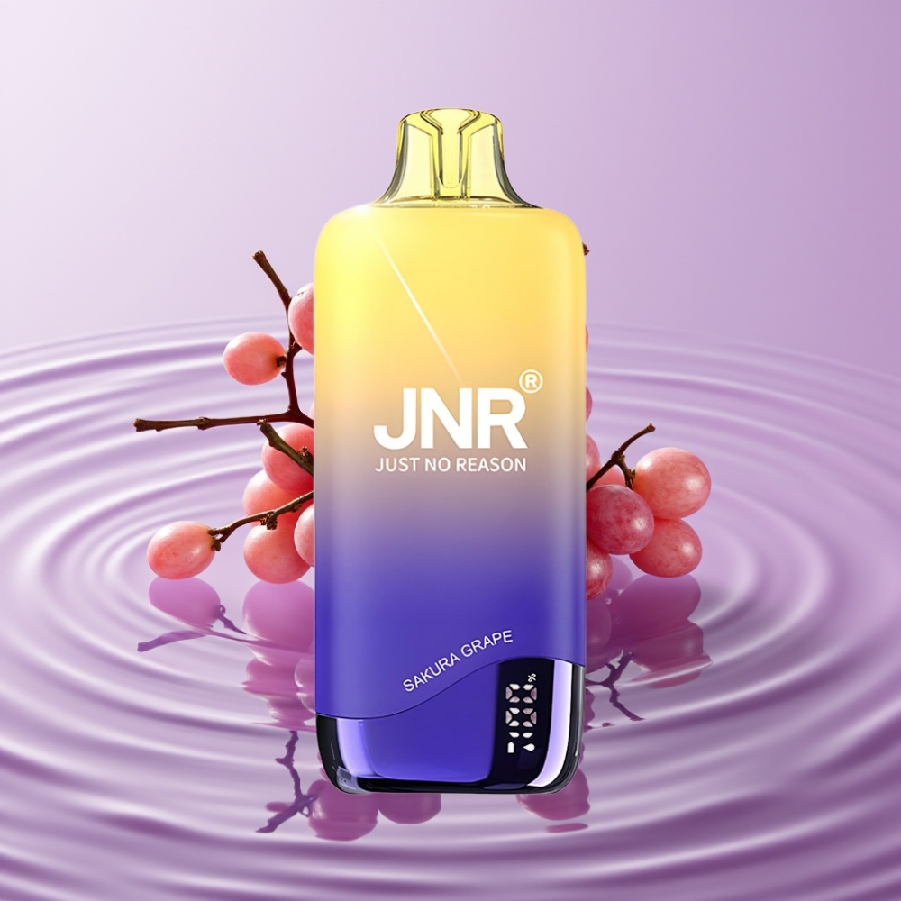 JNR Rainbow 10500 نفخة ساكورا عنب - 18مل خزان، 10500 نفخة، شحن USB-C