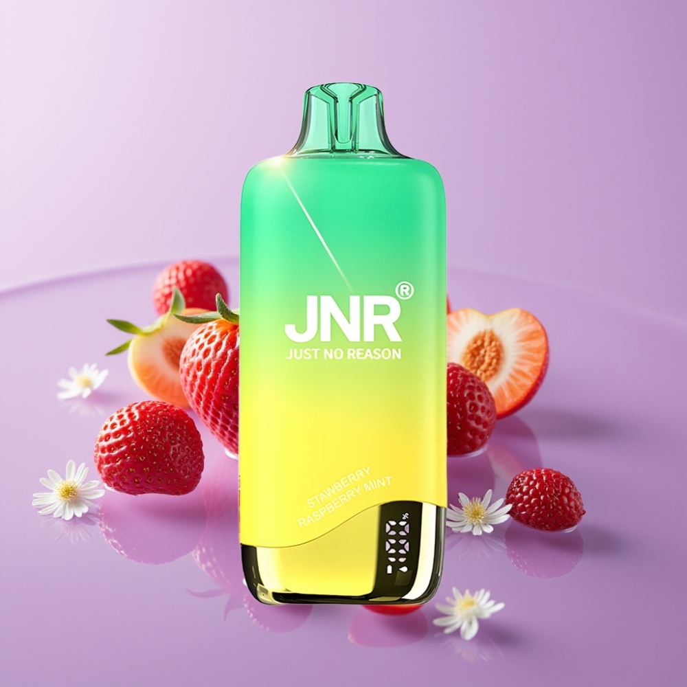 JNR Rainbow 10500 نفخة ستروبيري بيتشمينت - 18مل خزان، 08أوم، 600مللي أمبير