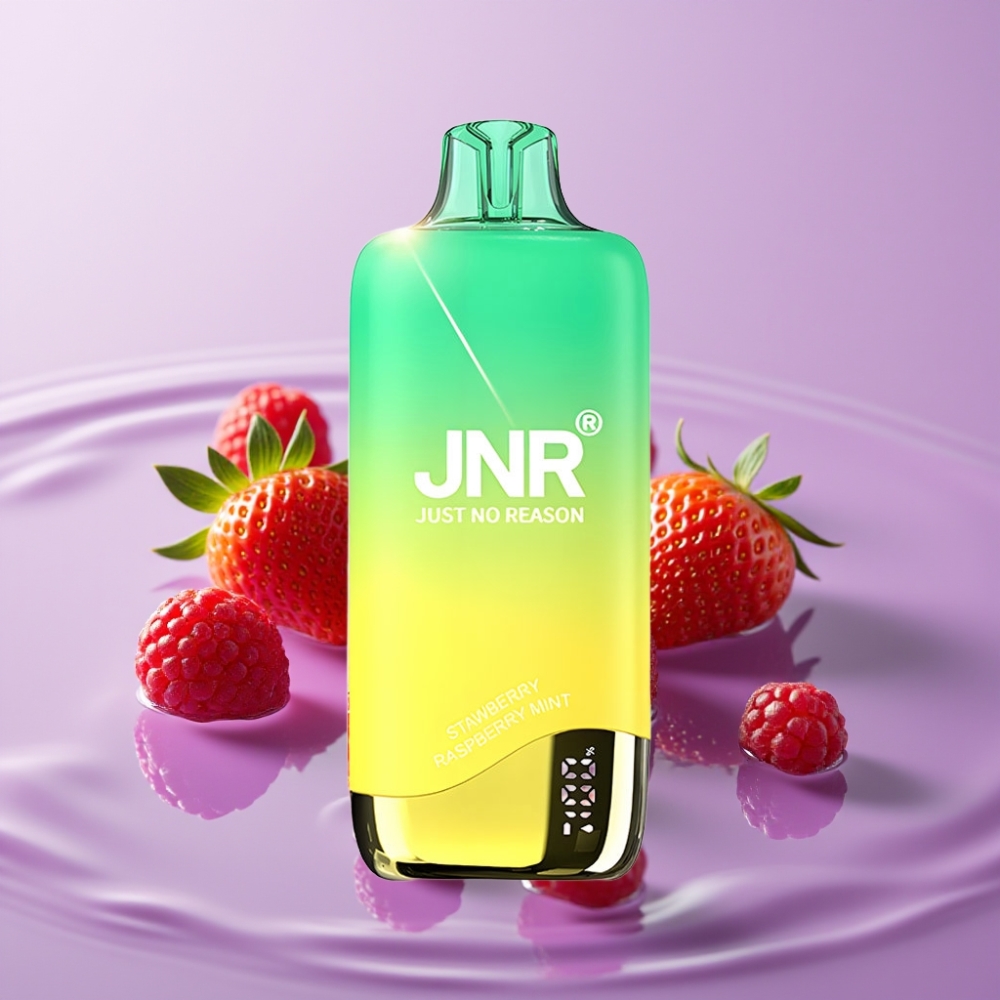 JNR Rainbow 10500 نفخة ستروبيري راسببيري نعناع - 600mAh، 18مل، شحن USB Type-C