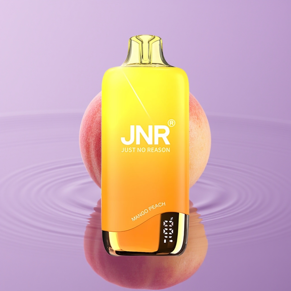 JNR Rainbow 10500 نَفثات بخاخ قابل للاستعمال مرة واحدة بنكهة المانجو والخوخ - 18مل، 08أوم، شحن USB-C