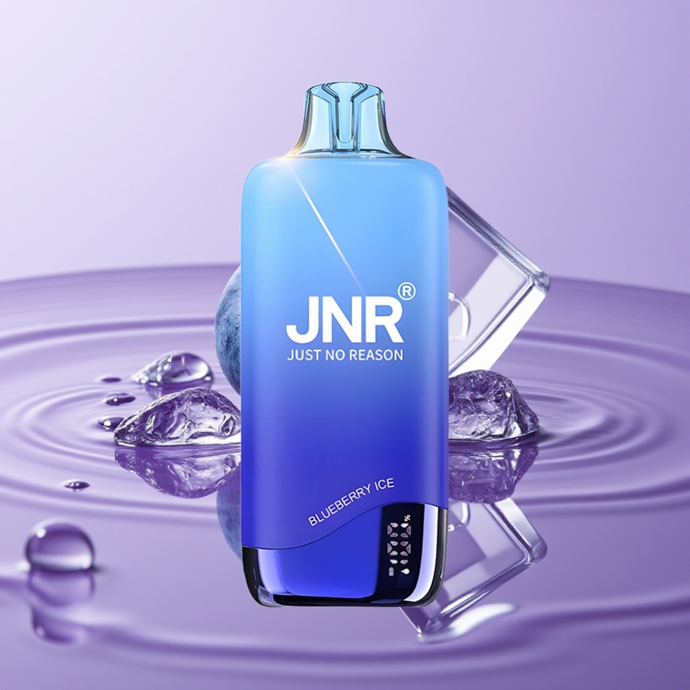 JNR Rainbow 10500 نَفثات بخار قابل للتخلص بنكهة توت أزرق مثلج - 10500 نَفثات، 18مل، بطارية 600مللي أمبير