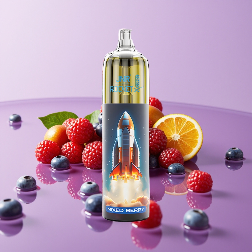 JNR Rocket-X 12400 نَفخة فاب قابل للتخلص بهواء قابل للتعديل وضوء RGB وتوت مختلط