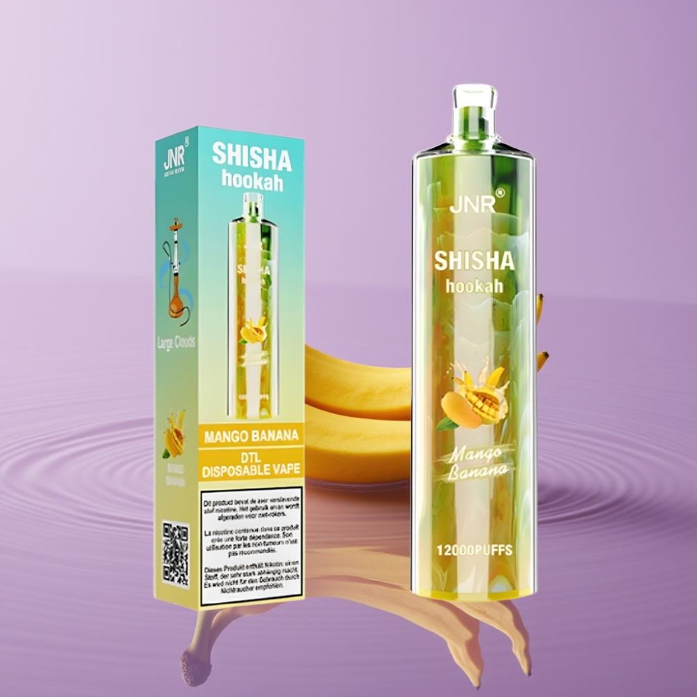 JNR Shisha Hookah 12000 Puffs - 750mAh/24ml/06Ω - مانجو موز