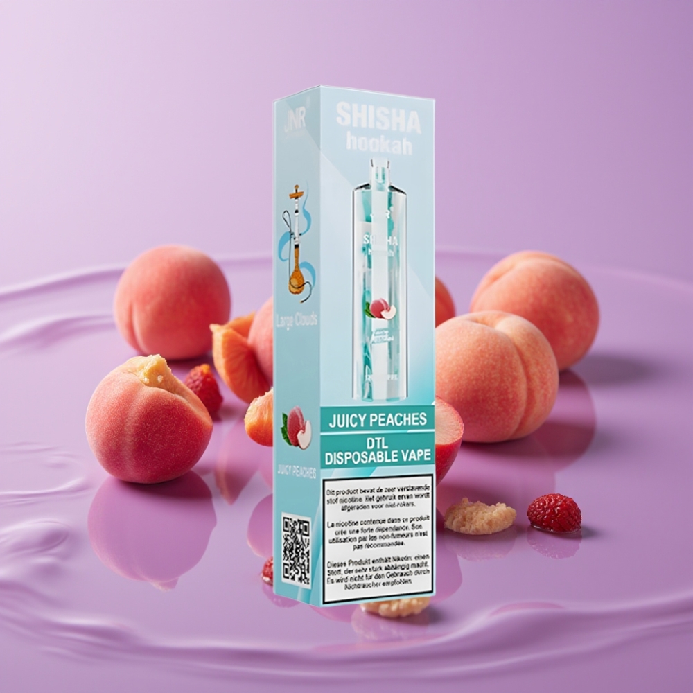 JNR Shisha Hookah 12000 Puffs خوخ عصيري - 750mAh، 24ml، شحن Type-C