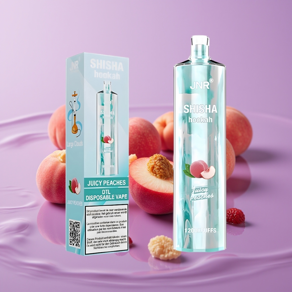 JNR Shisha Hookah 12000 Puffs خوخ عصيري - 750mAh، 24ml، شحن Type-C