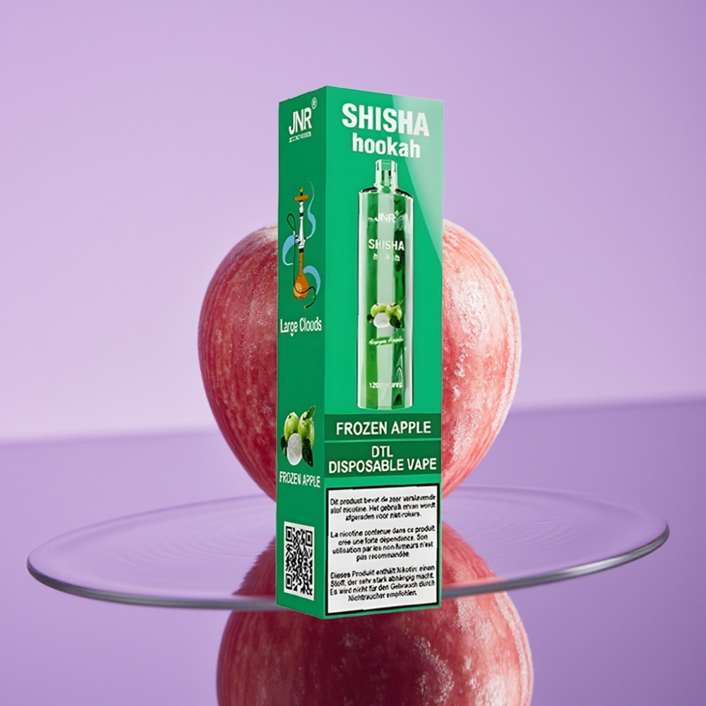 JNR Shisha Hookah 12000 نفحة - تفاح مثلج، 750mAh، 24ml، 06 أوم