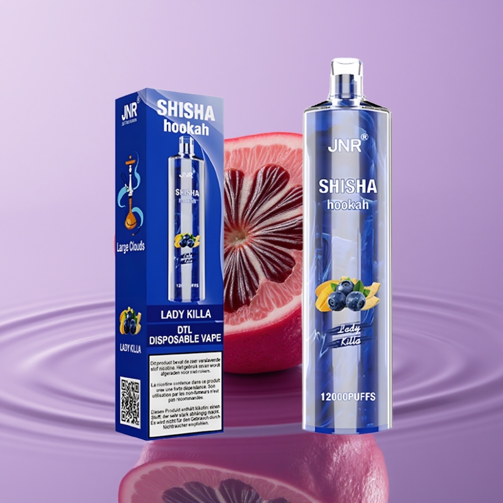 JNR Shisha Hookah 12000 نفخة - 24مل/750مللي أمبير - ليدي كيلا