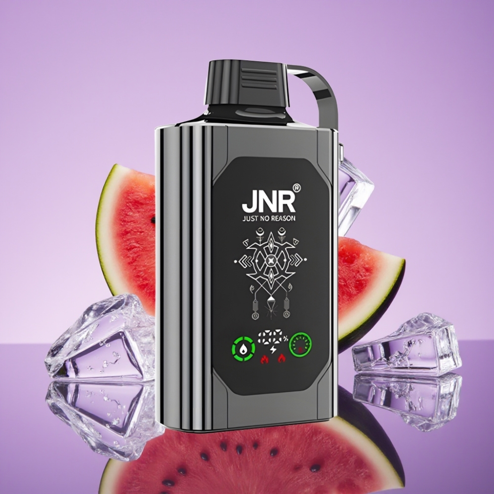 JNR Shisha Hookah Box 20500 نفحة - بطارية 1000 مللي أمبير شاشة عالية الدقة بنكهة البطيخ المثلج