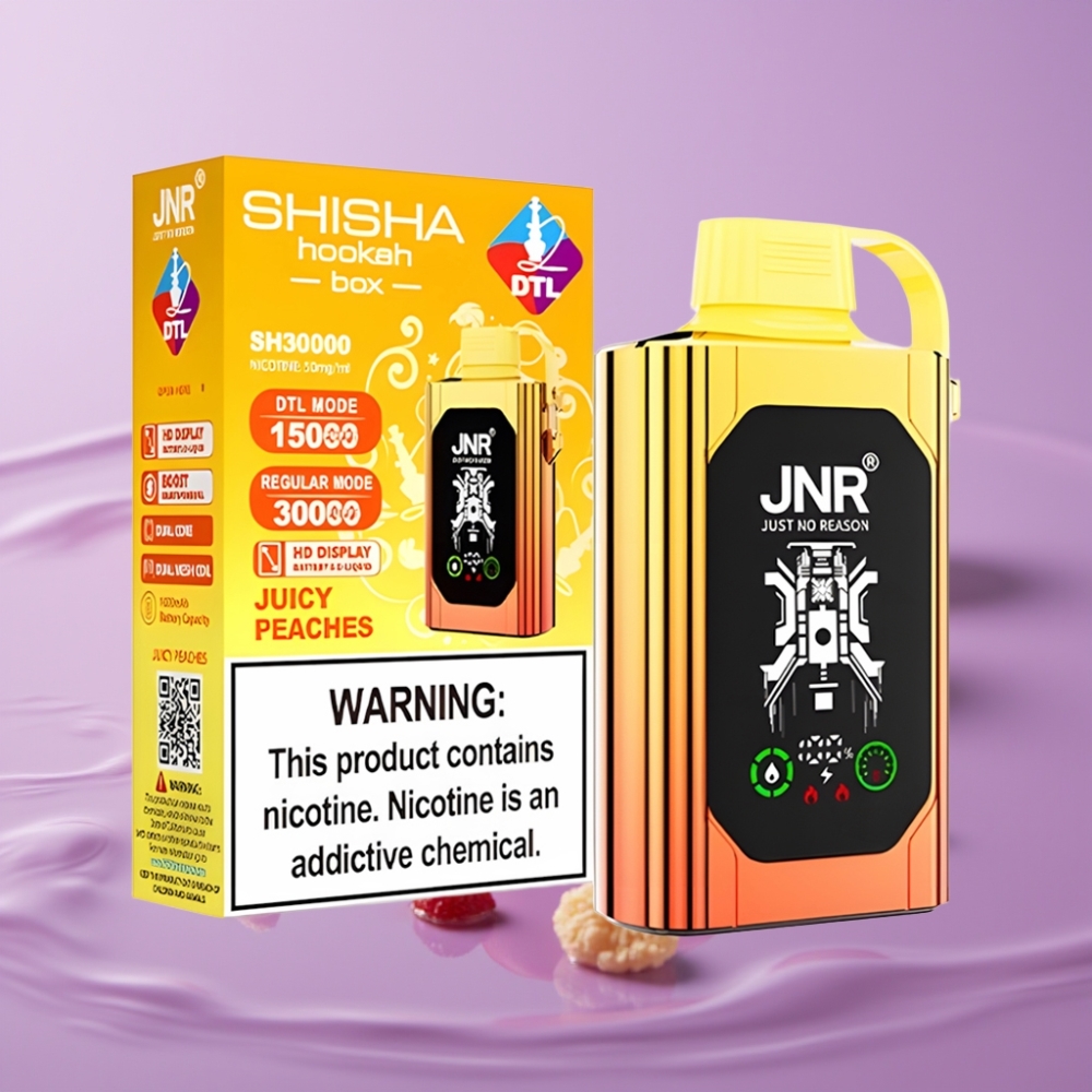 JNR Shisha Hookah Box 20500خوخ عصيري، شاشة HD، 1000mAh، شحن Type-C
