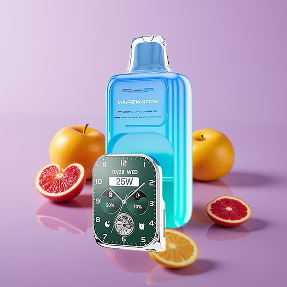 JNR VapeWatch 30000 Puffs تفاح حامض مثلج - 30000 نفخة، 19مل، 5 نيكوتين
