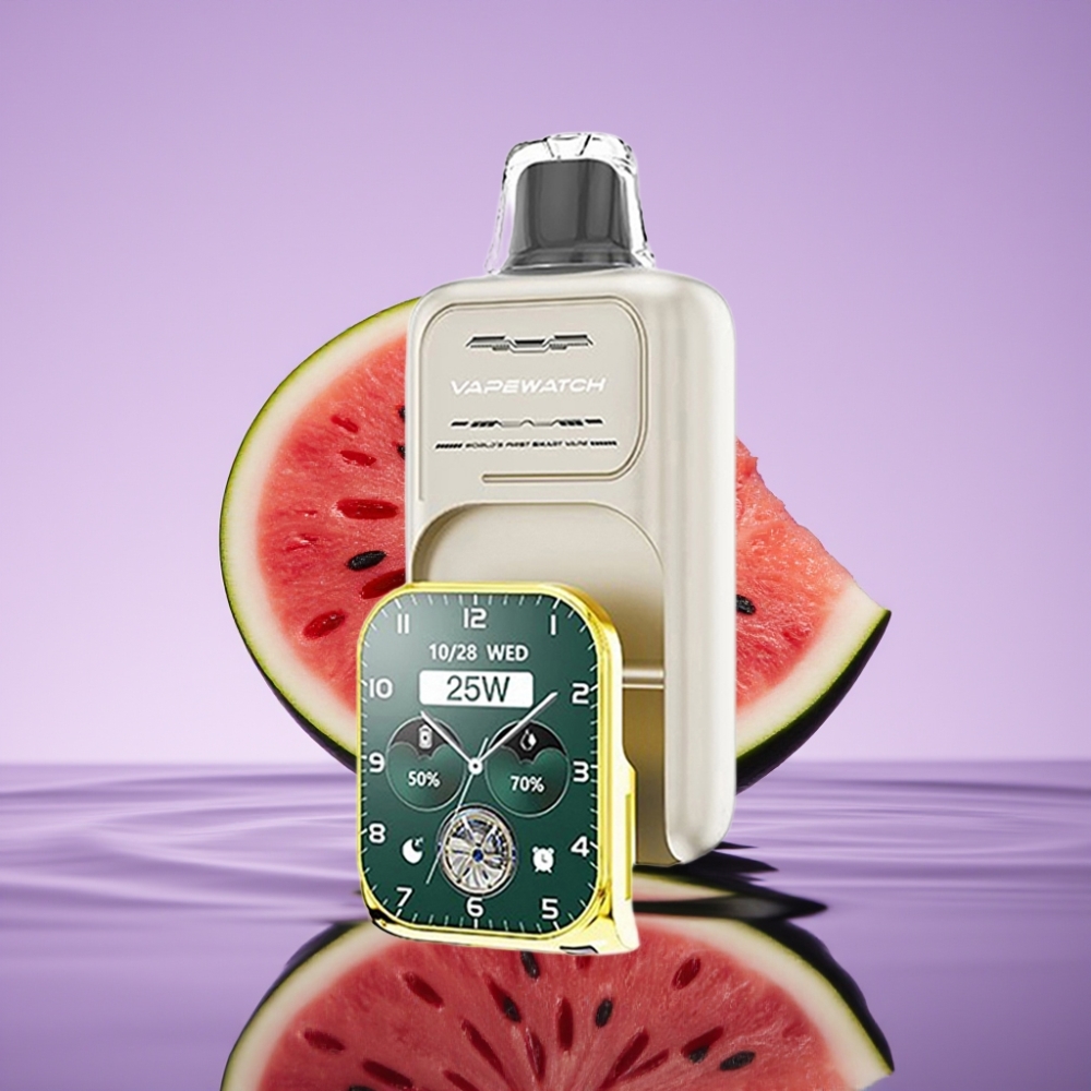 JNR VapeWatch 30000 Puffs سيجارة إلكترونية بطعم البطيخ المثلج - 19مل، 5 نيكوتين، شحن Type-C